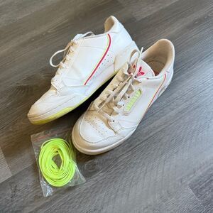 Adidas Kids Continental 80 Casual Sneakers White Neon Yellow